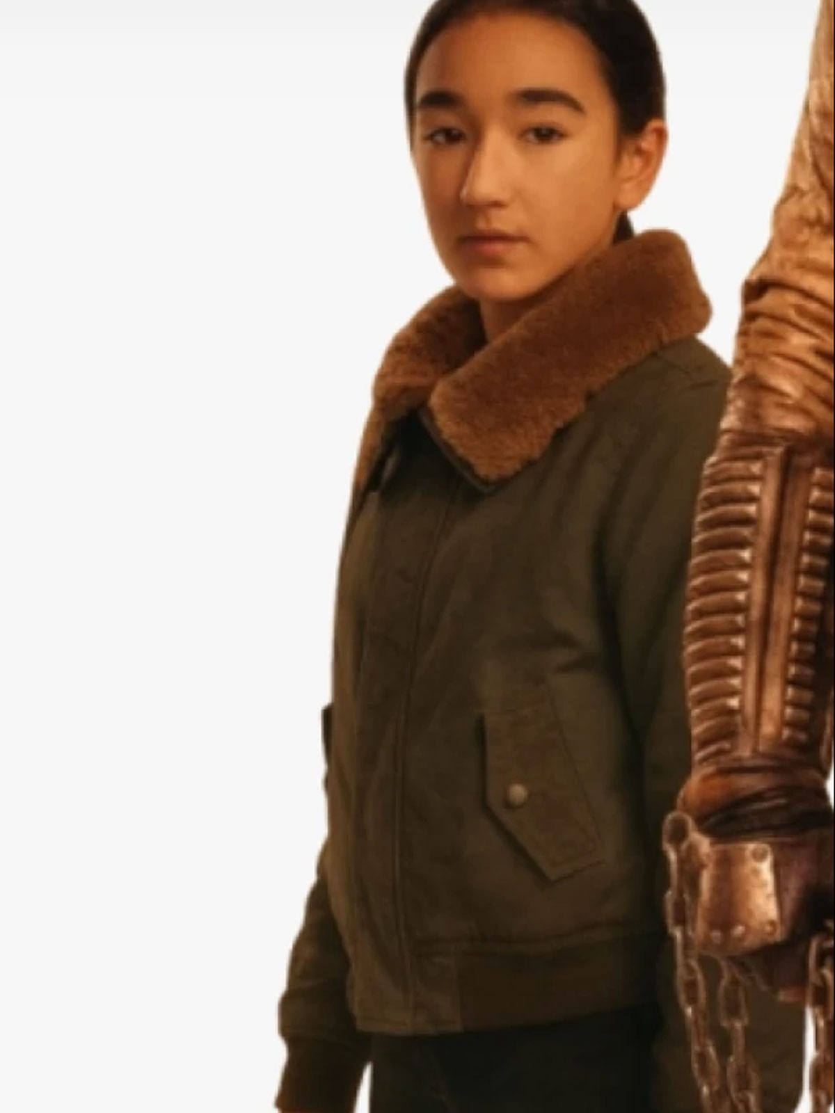 Supergirl Eve Ridley Shearling Bomber Jacket